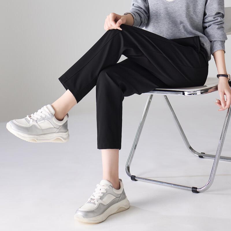 SOFSIL Women s Fashion Casual Slim-Fit Cropped Pants 28/L