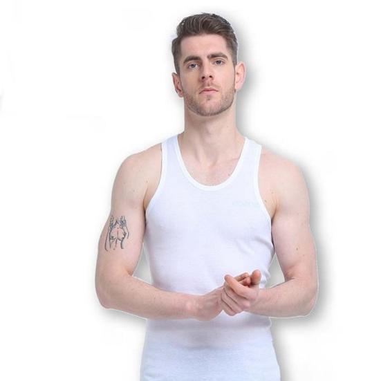 Sportsvest for menn Hurtigtørkende Høy elastisitet Rundhals Slim Fit Ermeløs Daglig slitasje Myk trening Menn Tanktop Herreklær