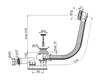 Automatic bathtub siphon with overflow, white Alca