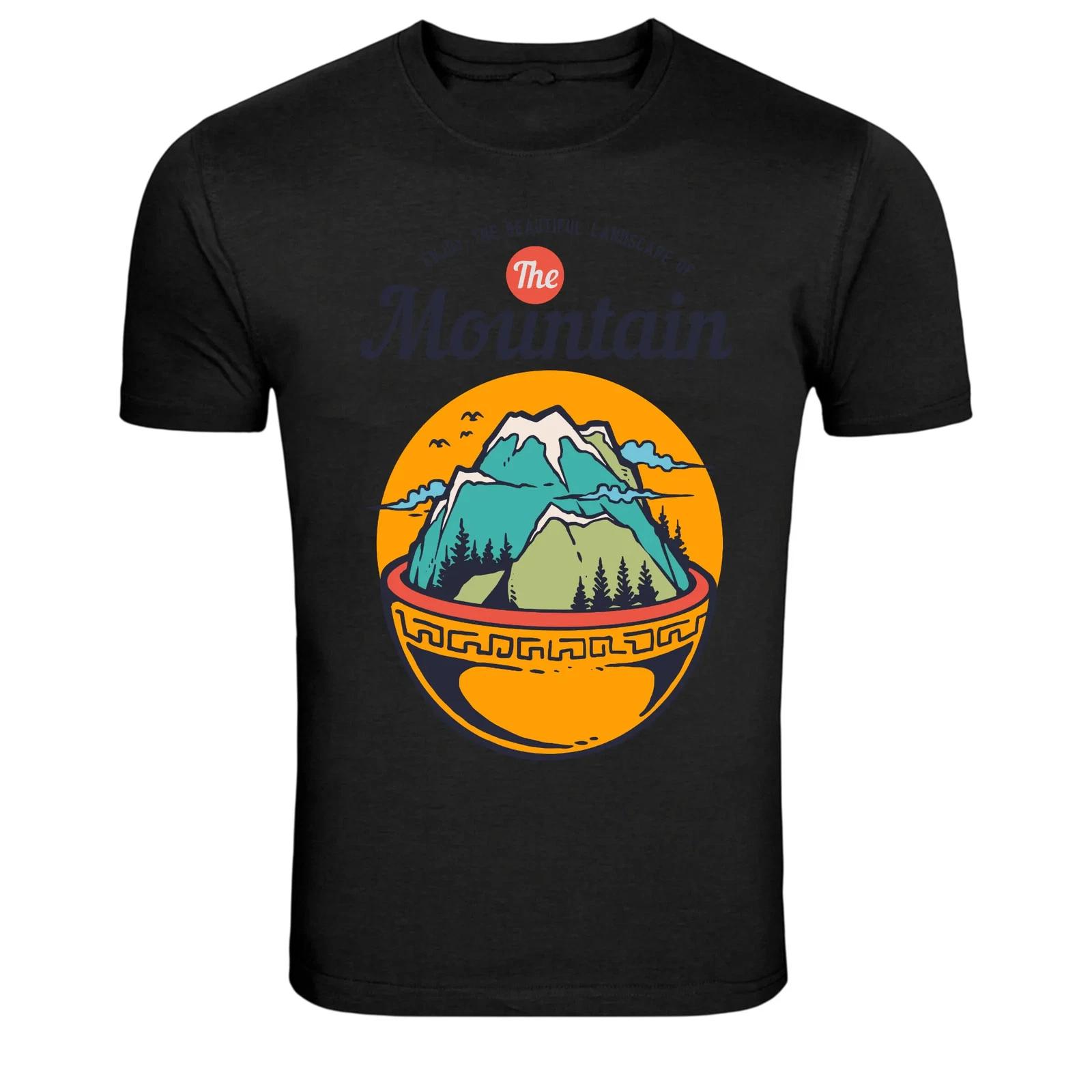The Mountain Landscape Adventure Nature Travel Graphic T-Shirt XS