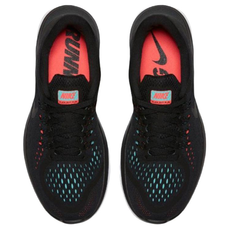 Nike Flex 2017 RN Pohodlné Měkké Protiskluzové Odolné Běžecké Boty s Nízkým Svrškem Dámské tenisky Černé 898476-011