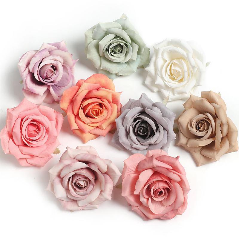 

3/5/10Pcs 8cm Rose Artificial Silk Fake Flowers for Home Room Decoration Wedding Brides Party Decor DIY Accessory Fake Flowers 3Pcs