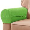 Plaid Stretch Sofa Armrest Cover: Thickened, Anti-Dirt, Solid Color Protector.