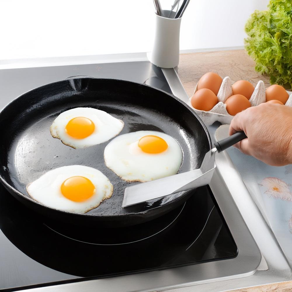 Durable Stainless Steel Kitchen Spatula Ergonomic Design Dishwasher Safe Large Turner Anti-Slip Handle Cooking Griddle Food