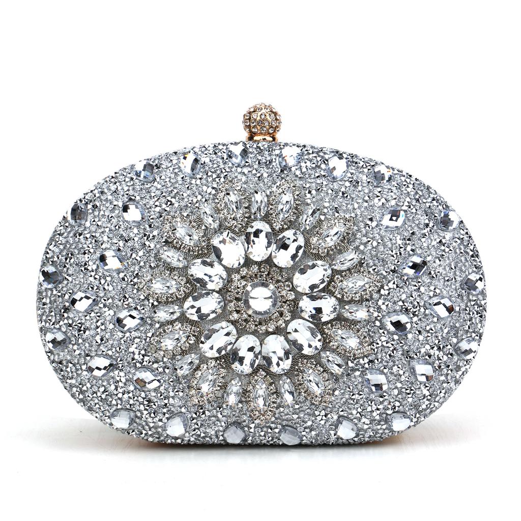 Diamond Women Luxury Clutch Evening Bag Wedding Crystal Ladies Cell Phone Pocket Purse Female Wallet for Party Quality Gift