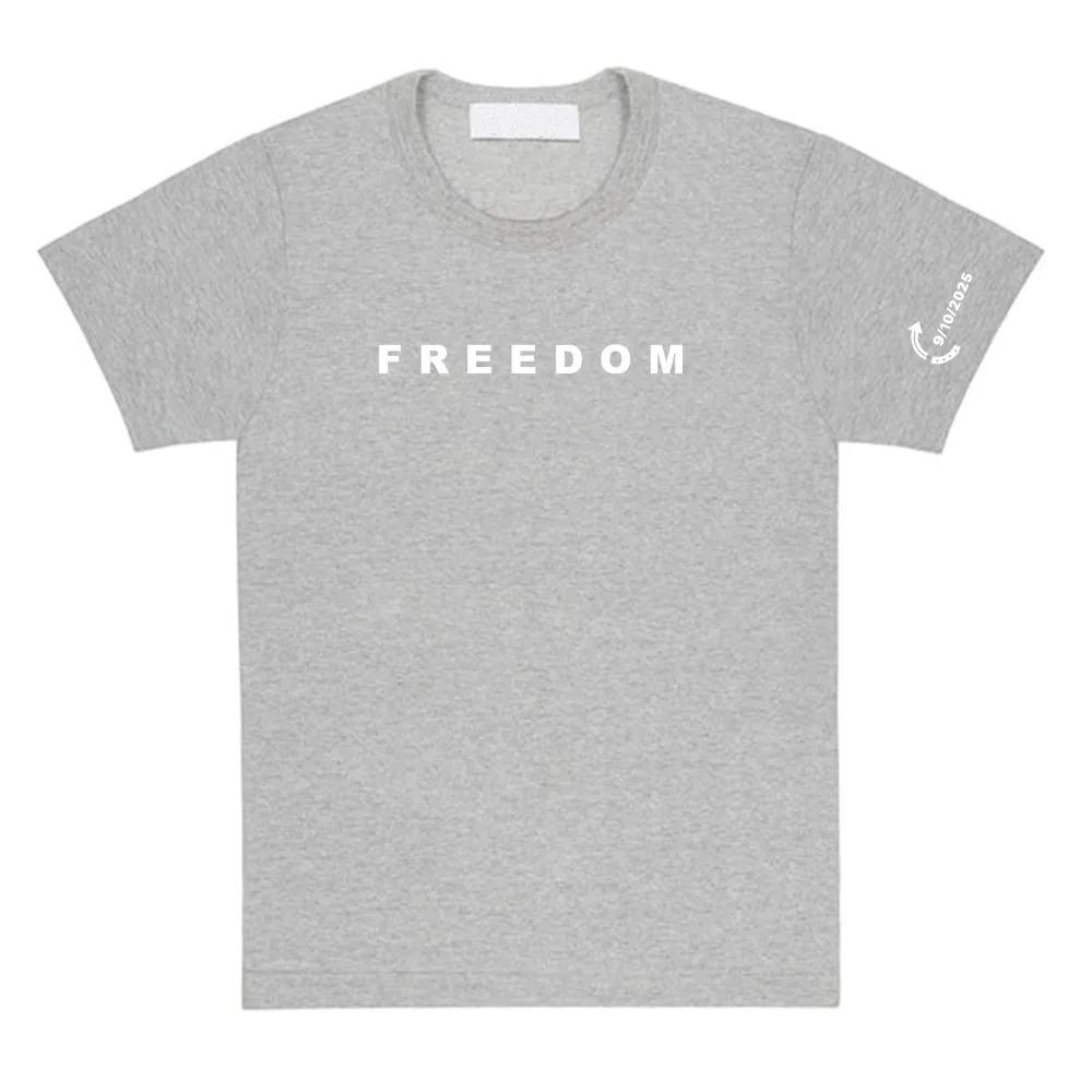 2026 Freedom Tee Moda Americana Charlie Kirk Maglietta Cotone Larga Donna_Uomo Magliette Casual Girocollo Stampa Lettere Abbigliamento Femminile