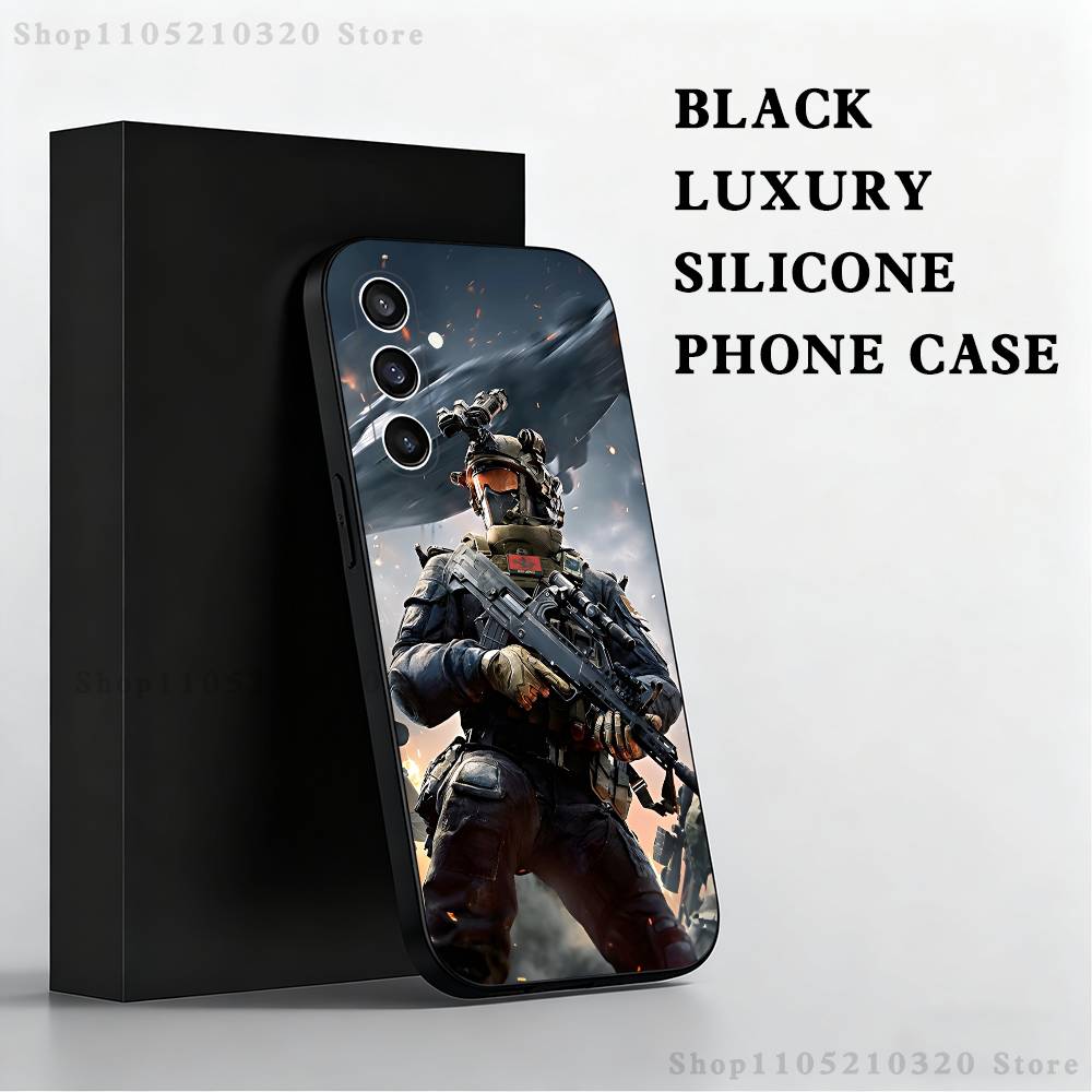 Game Delta Force Phone Case For Samsung S25,S24,S21,S22,S23,S30,Ultra,S20,Plus,Fe,Lite,Note,10,9,5G Black Cover