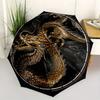 Golden Dragon Wall Clock: Modern Art Decorfor Home OfficeUmbrella, Portable 3-Fold Compact Umbrella for Men & Women Gift