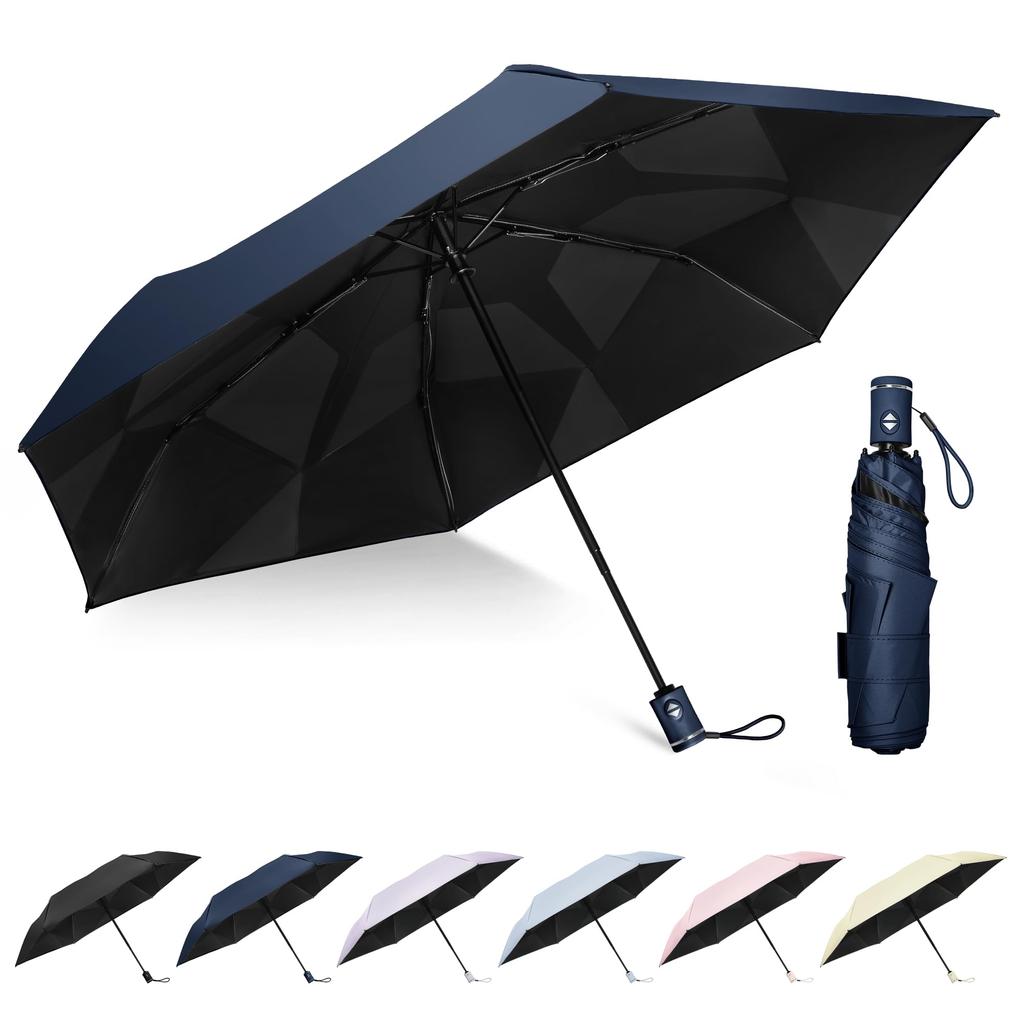 ZOMAKE Memory Foam Folding Ultra UV Light Automatic Suitable for Men and Rain or Shine Parasol, Lightweight, Protection, Blocking, Compact, One-Touch