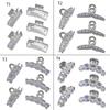 5Pieces Transparent Hair Clamps Bulk DIY Hairpins Barrettes Rectangular Hair Claws DIY Hair Jewelry Making Hair Clips