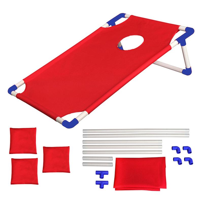 Outdoor Sandsack-Wurfspiel-Set Tragbares Cornhole-Spiel Faltbare Hof-Wurfspiele Camping Mannschaftssportarten Geschenk für Erwachsene und Kinder