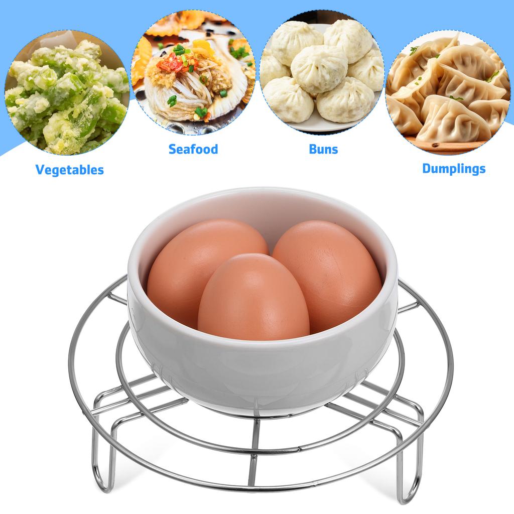 2 Pcs Steamed Vegetable Stand Steamer Basket Insert For Pot 304 Stainless Steel