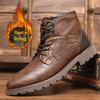 Men's British-Style High-Top Leather Boots - New Autumn/Winter Collection, Trendy All-Match, Large Sizes