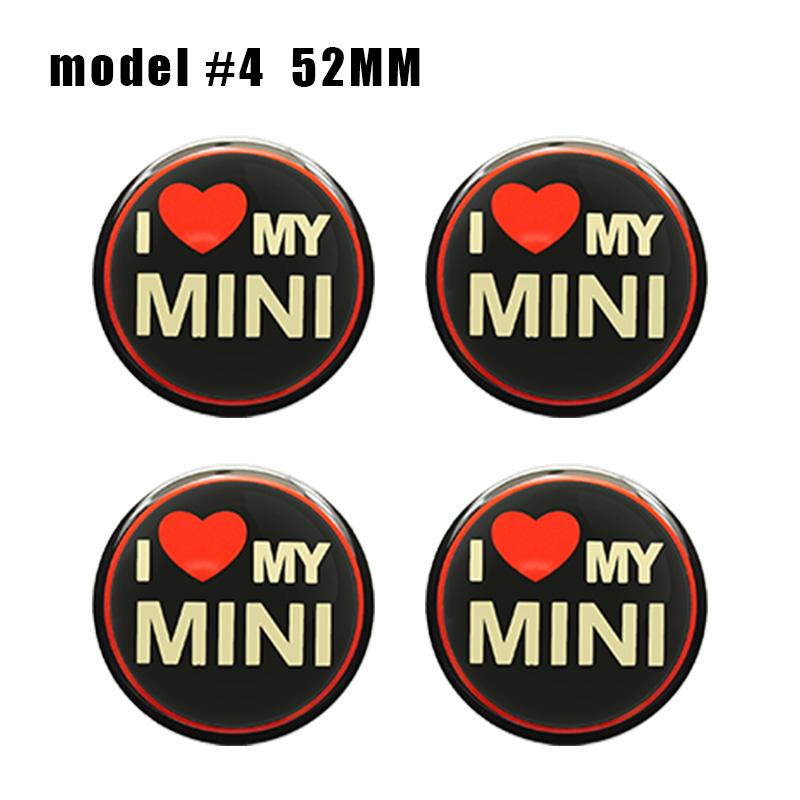 4Pc 54mm 52mm Car Wheel Center Cap Hub Covers Badge Stickers For Mini Cooper One JCW F54 F56 F60 R55 R56 R58 R60 R61 Accessories