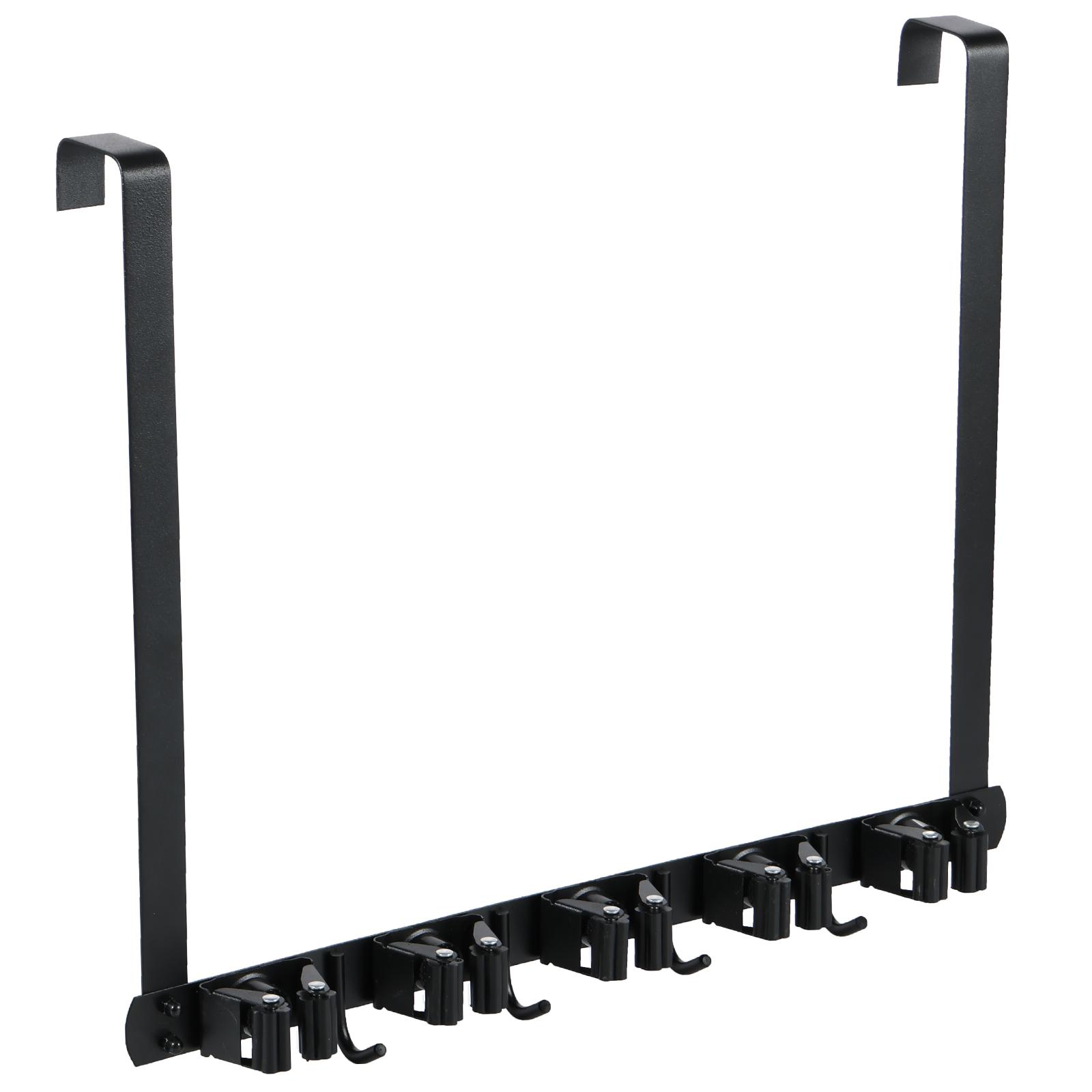 

Настенная полка для хранения швабры над дверью, держатель для метлы, крючки из нержавеющей стали, органайзер для кухонных и ванных принадлежностей