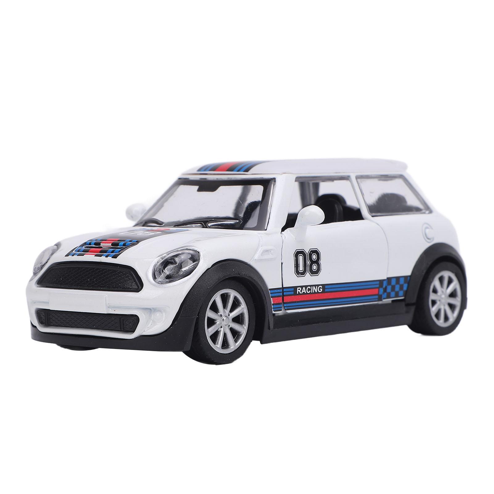 

1:32 Сплав Машинка с Инерционным Механизмом Реалистичная Модель Машинки из Литого Металла на Батарейках для Детей Старше 3 Лет Красный белый