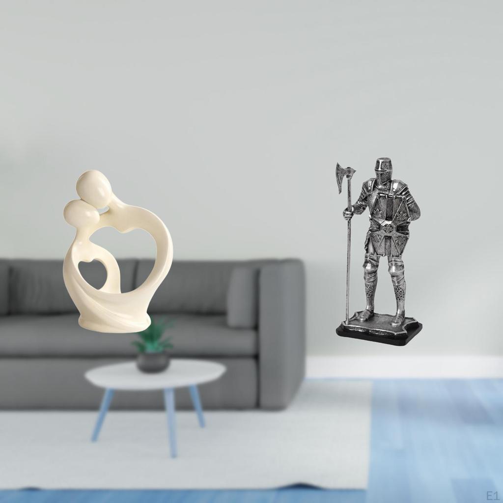 Artistic Knight Figurine Ornament Sculpture Collection for Desk Cabinet Entryway Fireplace Bedroom