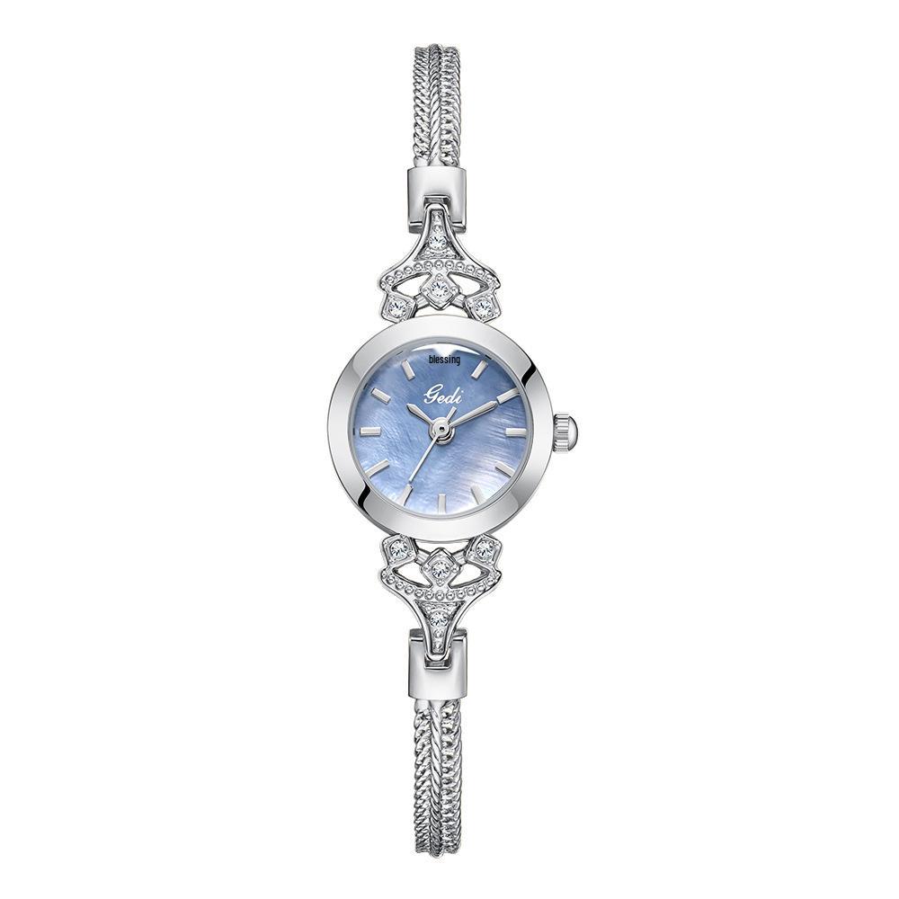 Gedi Nische High-End Perlmutt Quarz Armbanduhr - Elegant, Wasserdicht, Kleines & Exquisites Armbanduhr für Damen