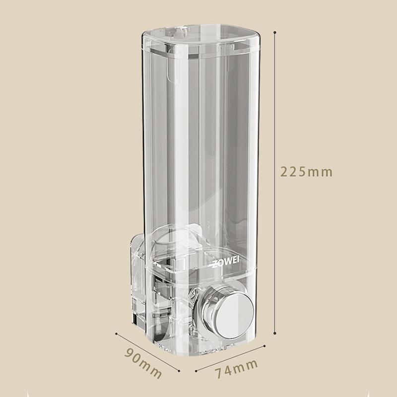 Transparent Wall-Mounted Hand Sanitizer Dispenser 500ML Large Capacity Non-Drip Soap Holder for Home Bathroom