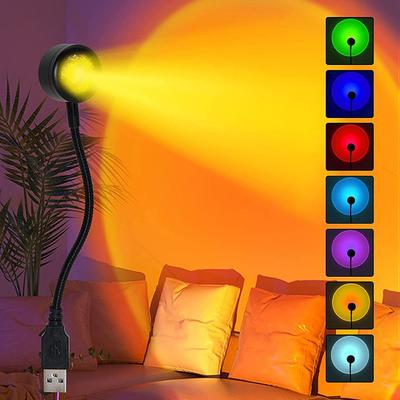 Day Gift Atmosphere Night Light Sunset Lamp Rainbow Projector Lamp Photography Background Lights