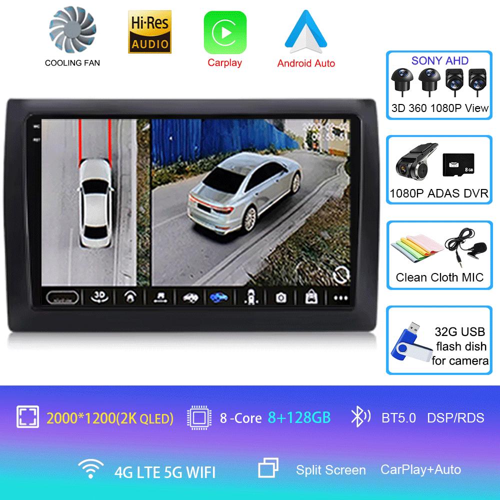 For Fiat Stilo 2002 - 2010 Android 14 Car Radio Automotivo Carplay Auto RDS BT WIFI Autoradio Car Multimedia 2Din Video Player