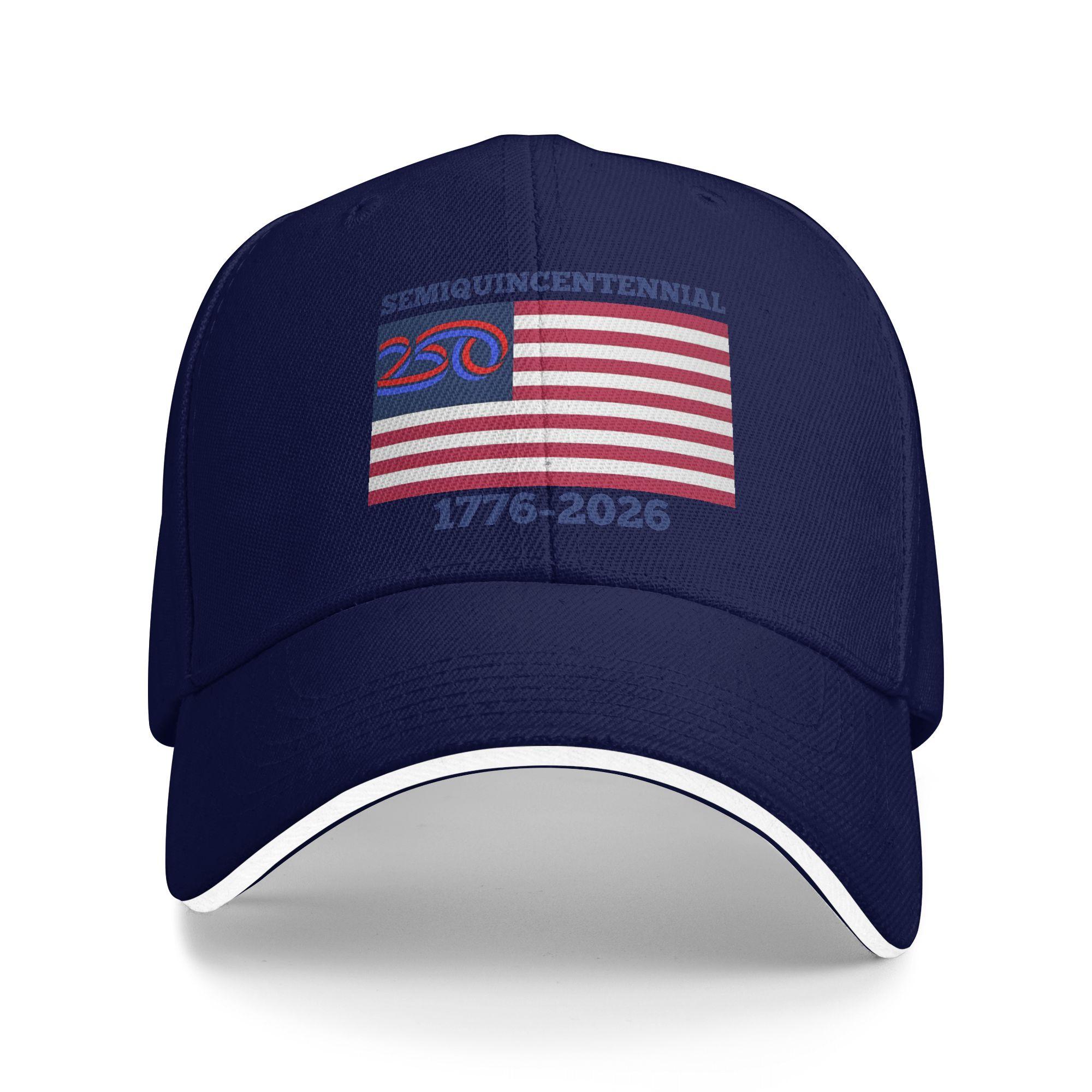 

America 250 semiquincentennial American Flag Sun Baseball Cap Summer y2k Trucker Hat For WomenUnisex Hiking Fishing Baseball Caps One Size