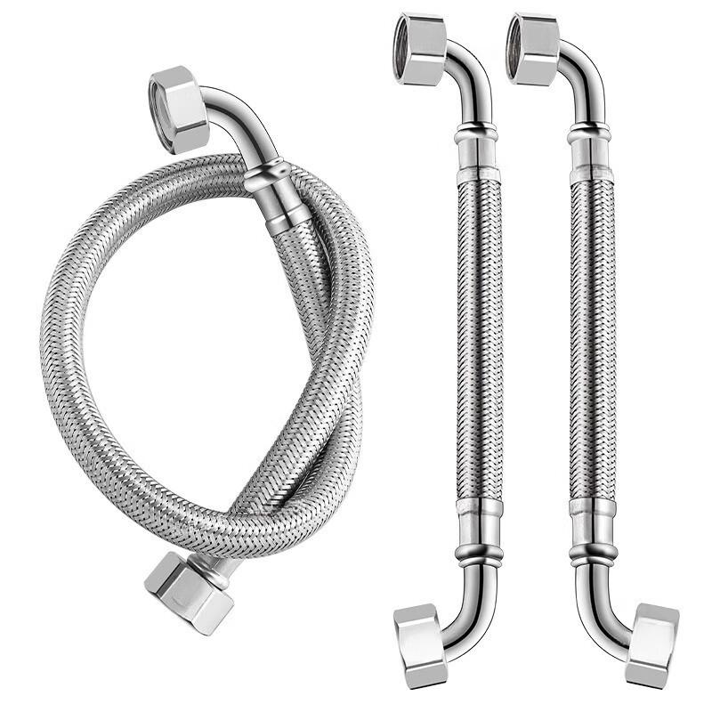 Jingmian Stainless Steel Water Inlet Hose with 90° Elbow
