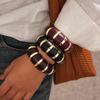 Exaggerated personalized acrylic oval elastic rope splicing bracelet ethnic style jewelry