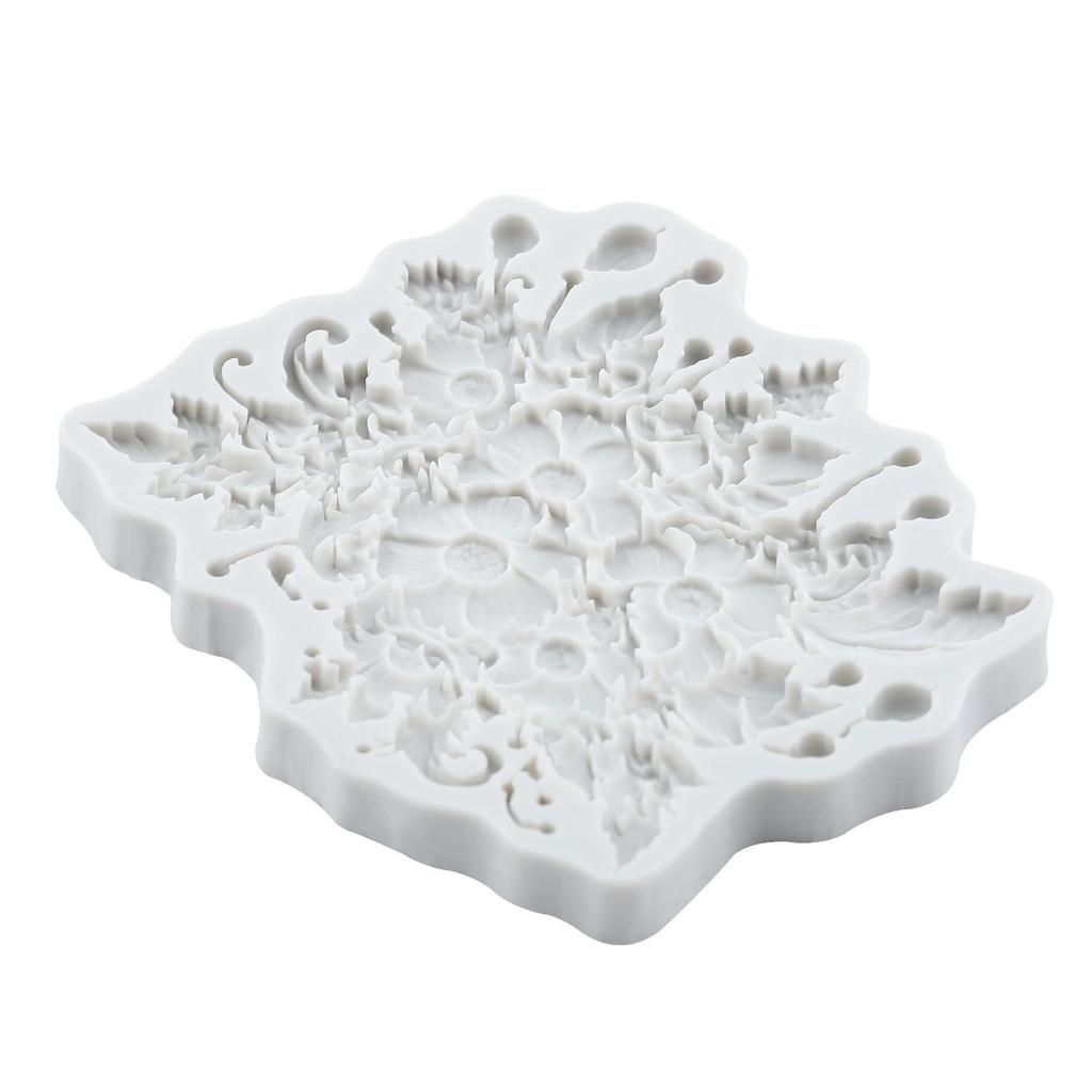 Silikonové formy v barokním stylu, reliéfní květinové, fondánová forma, nástroje na zdobení dortů, topper na cupcake, forma na bonbóny, čokoládu, gumpastu
