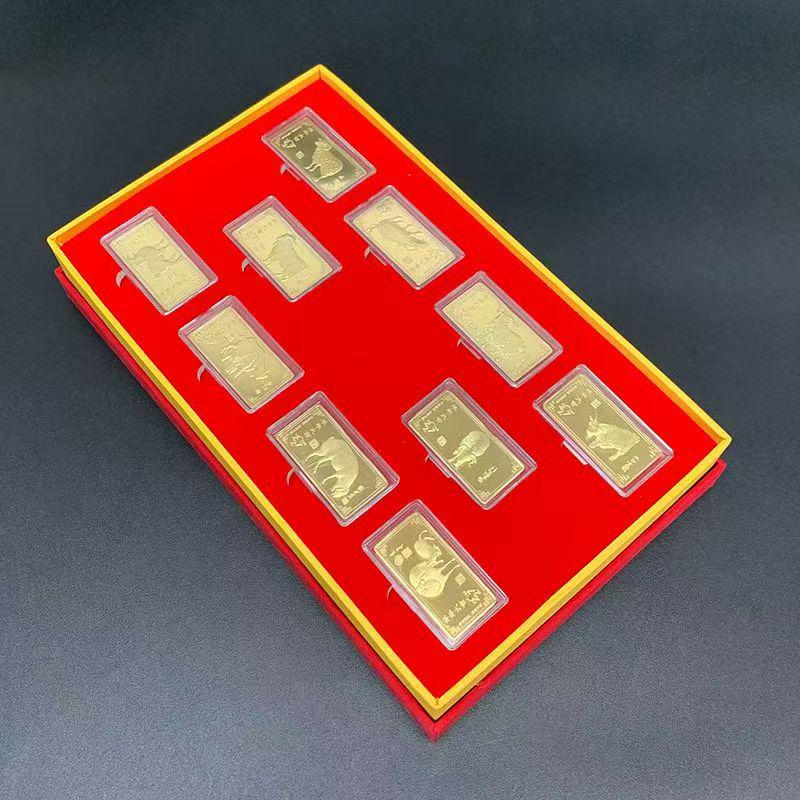 Auspicious Year of the Sheep Gold Bars: Ten-Piece Pack for Wealth and Prosperity
