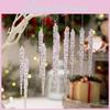 12pcs Stylish Clear Icicle Hangings Delightful Christmas Tree Ornaments For Holiday Cheer