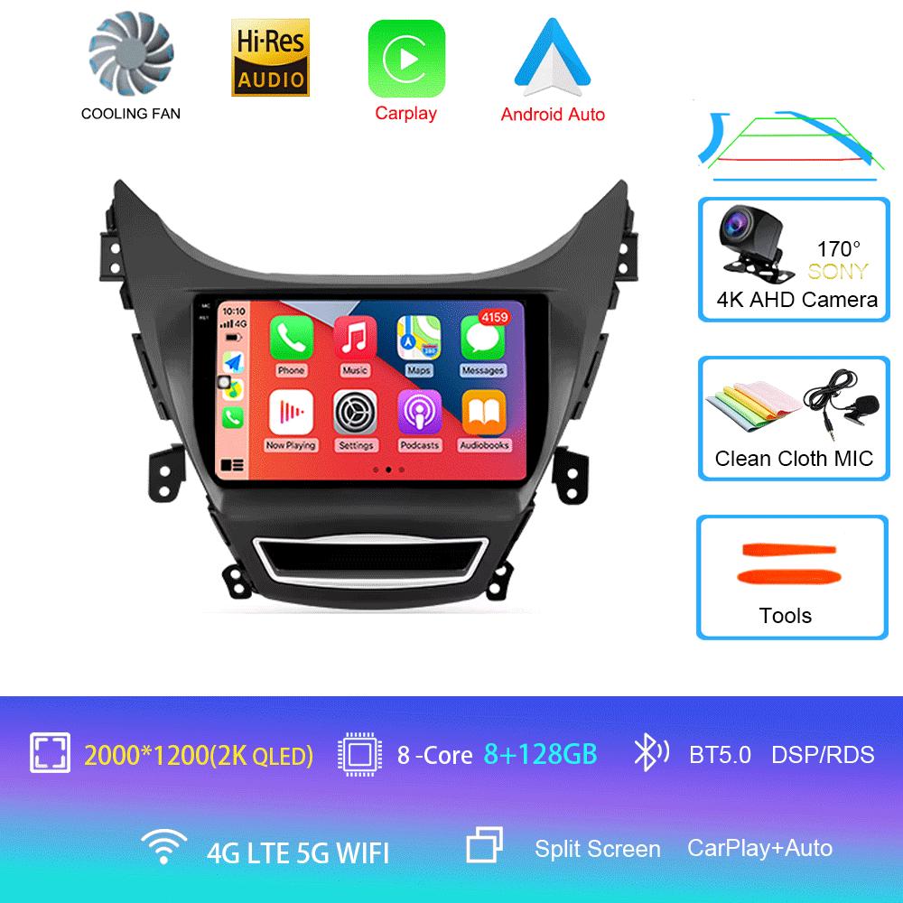 For Hyundai Elantra Avente i35 2011 - 2015 Car Radio Android 14 Carplay Auto GPS Navigation Multimedia Player video Stereo 2 DIN
