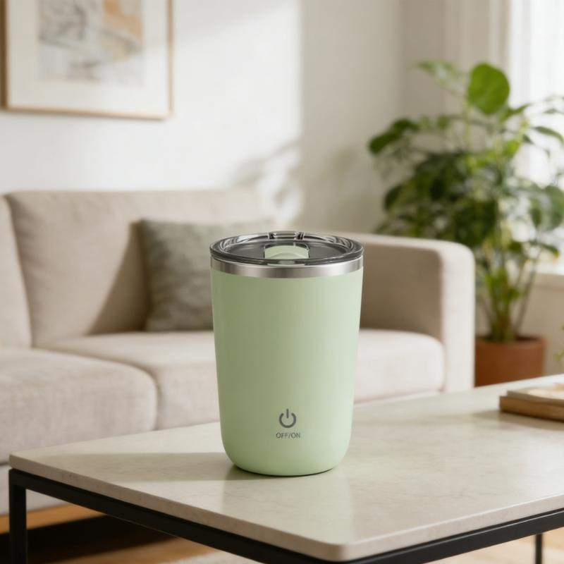 Magnetic Mixing Cup With USB Power For Hot And Cold Beverages In Office Or Mobile