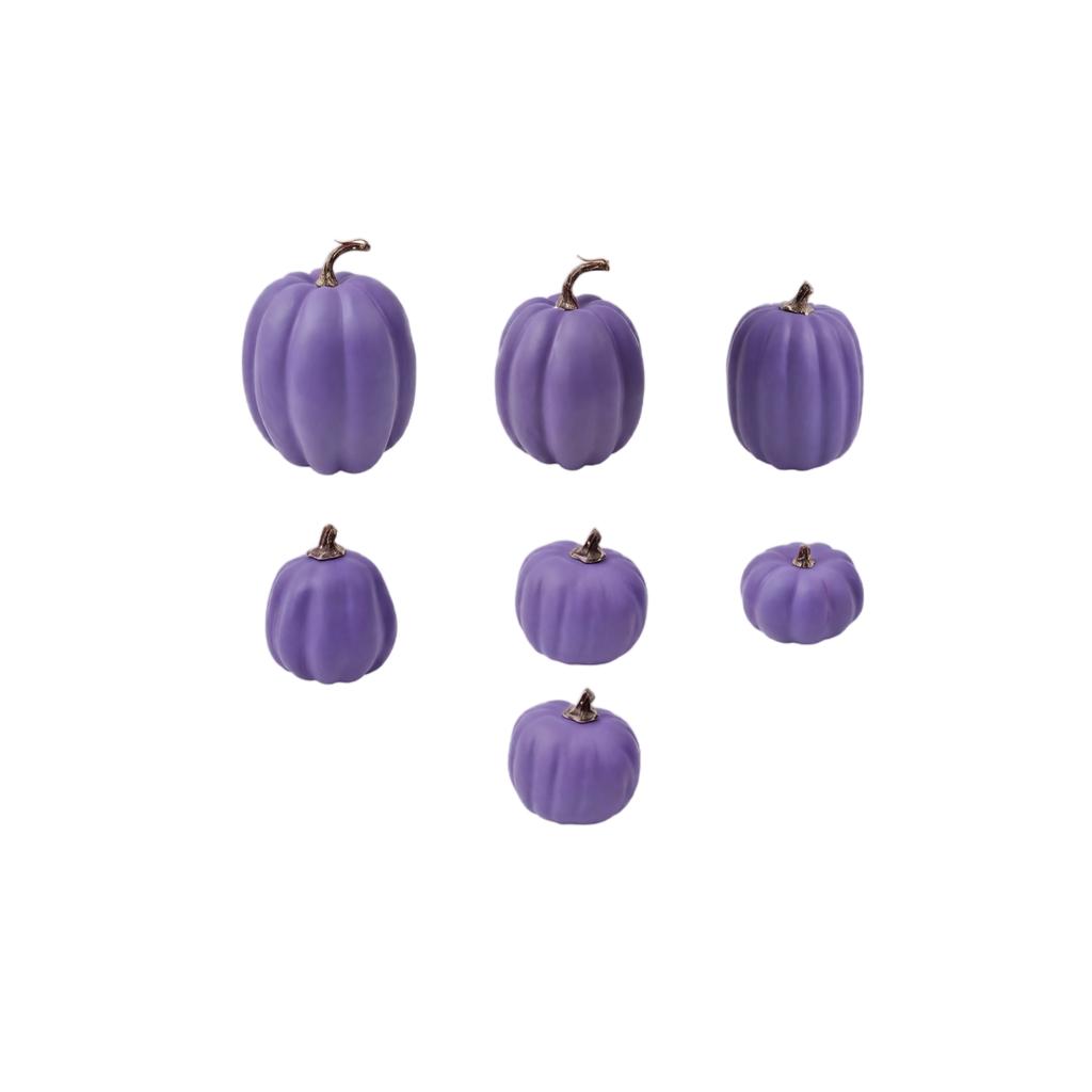 Foam Artificial Pumpkin Set for Halloween Tabletop Decoration Realistic Simulation Pumpkin Props for Home Party Office Display