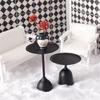 Life Like Iron End Table 1/12 Scale Miniature Furniture Model Table Figurine For Dollhouses Living Room Scene Decoration