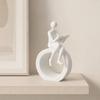 Jijijing 3D Printed Reading Figurine, Abstract Reader Statue for Home Decor, Modern Minimalist Sculpture Bookshelf Desk Office Ornament
