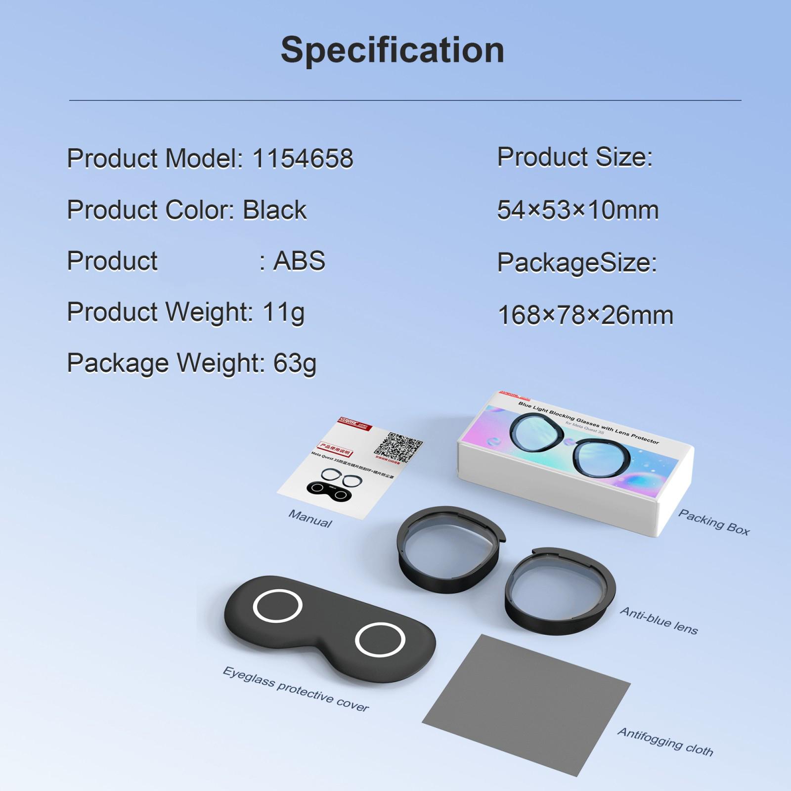 

Lightweight Eye Protections Lens for MQ 3 VR Glasses Quick Changing Designs and Scratch Resistant Coating 1