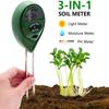 3-in-1 Handheld Soil Meter for Light, Moisture, and pH with Dual Probes