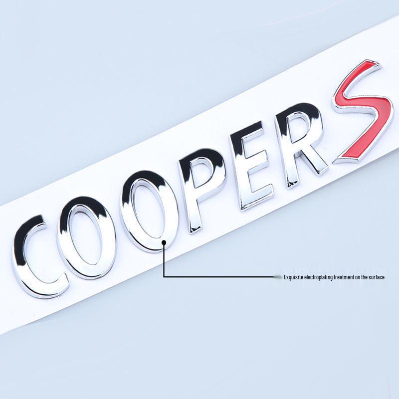 Black 3D Electroplated CooperS Emblem for BMW MINI Rear