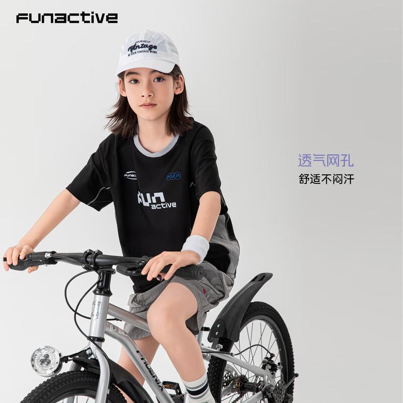 FUN ACTIVE Girls  Letter Print Quick-Dry Sports T-Shirt 120