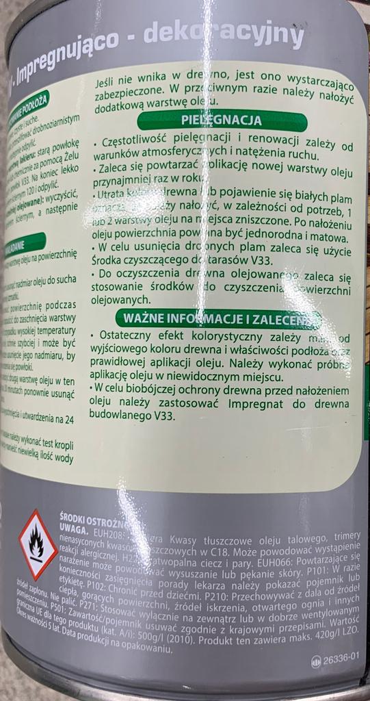 Colorless protective wood oil 075l