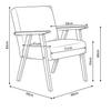 2er-Set Retro-Sessel Soler mit Veloursprints und Holzarmlehnen – Family Meble