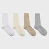 [Light Color 4-Pack] Work#basic Cable / Basic Cable Fashion Socks