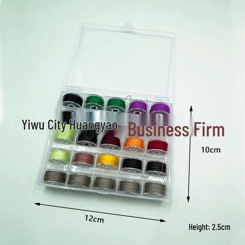 Transparent Plastic & Metal Bobbin Storage Box for Electric Sewing Machines - 5/6/5 Grid