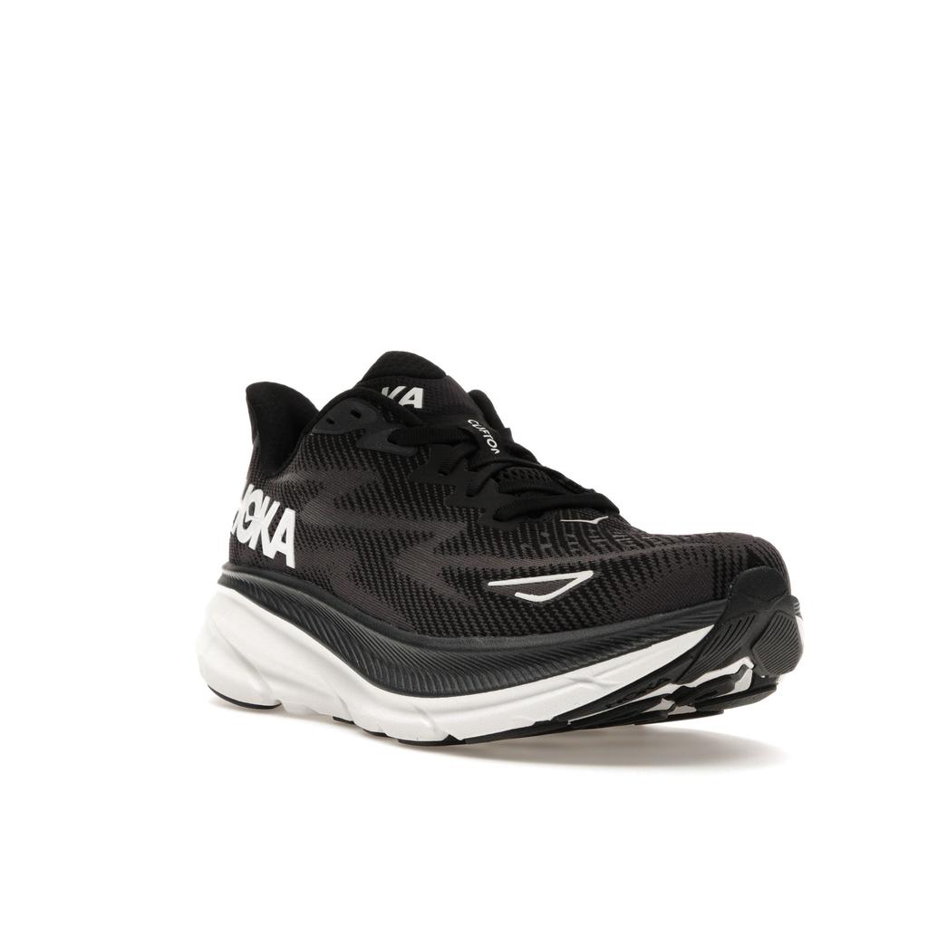 HOKA Clifton 9 Black White Men Sneakers 1127895-BWHT