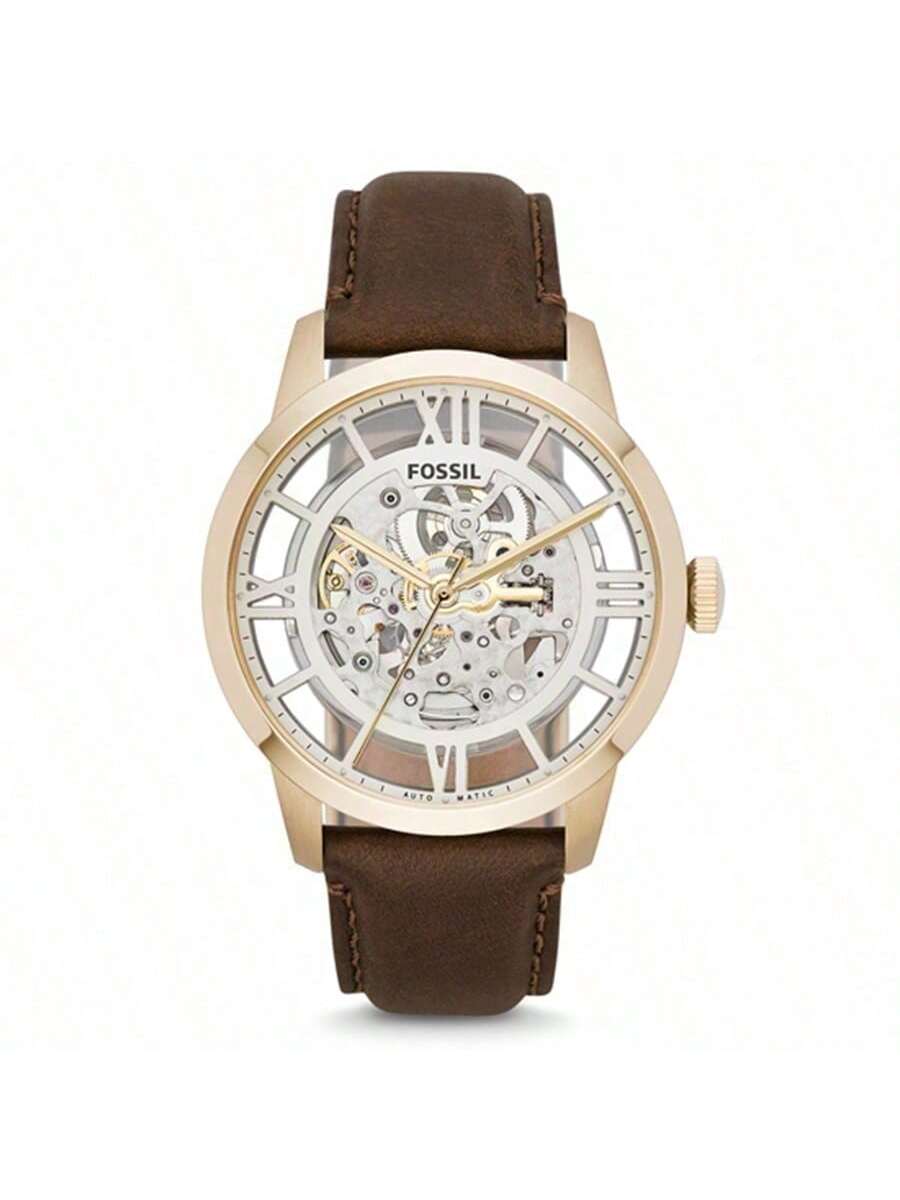 

Fossil hollow mechanical stainless steel watch casual watch for boyfriend or husband ME3043 золотий