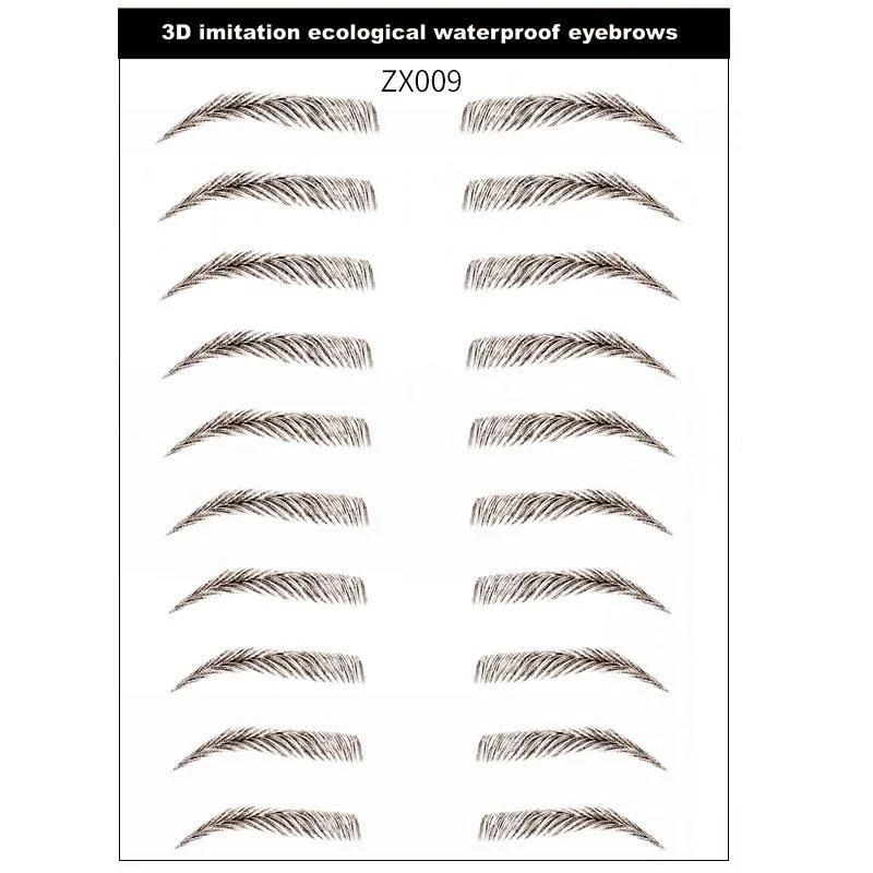 New Magic 4D Hair-like Eyebrow Tattoo Sticker Waterproof Long-lasting Makeup Water-based False Eyebrow Sticker Cosmetics
