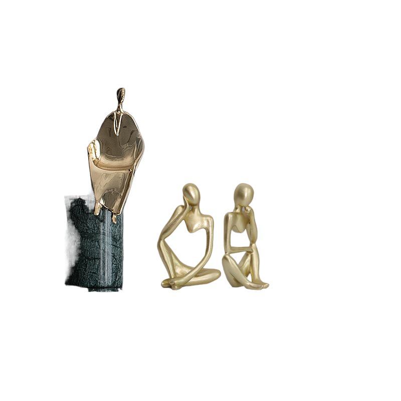 Nordic Luxury Abstract Figurine Tabletop Decor - Mini Shape Handcrafted Art.