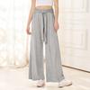 Winter Solid Color Hanging Lace-up Wide Leg Pants with Soft and Comfortable Yoga Pants Women