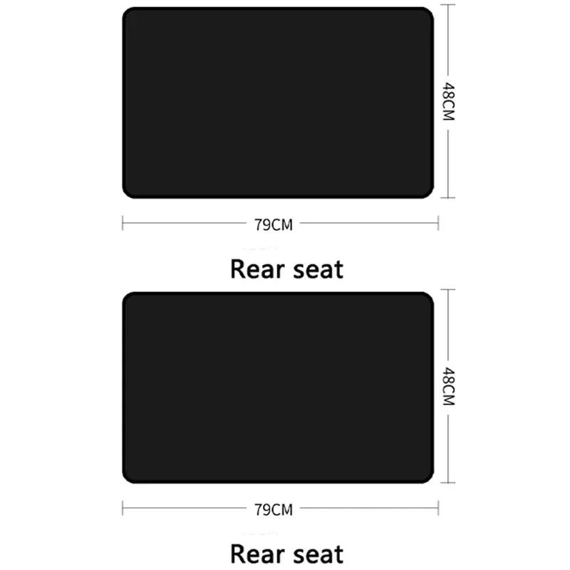 2PCS Magnetic Car Sun Shade UVProtection Covers Sun Visor Summer Protection Window Curtain for Front Rear Black Auto Accessories